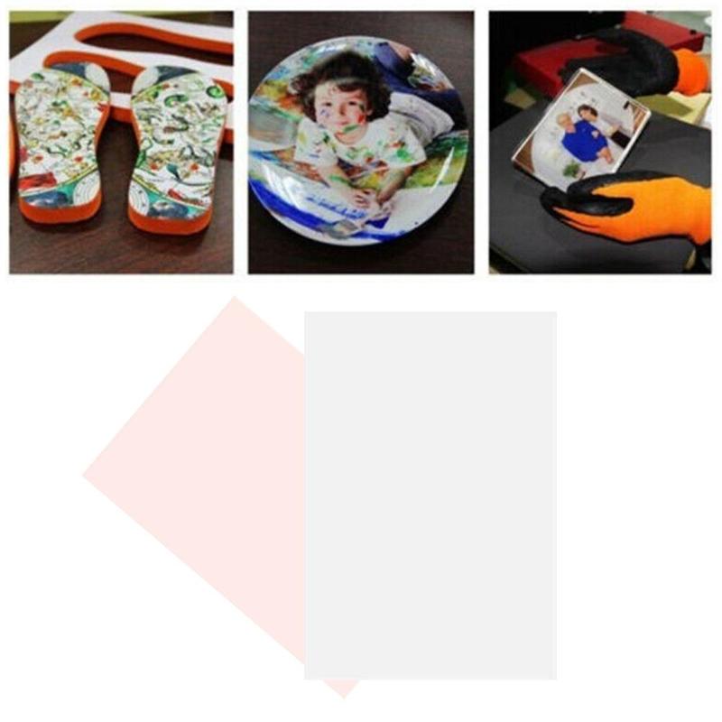 10 stk trykpapir til t-shirts  a4 håndværkshurtigttørrende stemplingspapir stryge på varme tryk pink bund termisk faxpapir