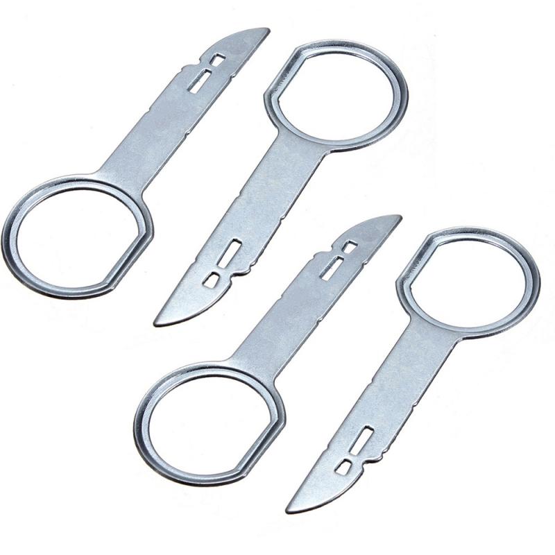 2 Pair Car Radio Removal Tools Auto CD Stereo Radio Removal Release For VW Keys Extraction Tools Special Disassembly Tool