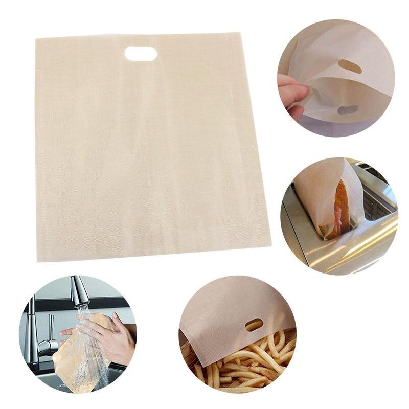 1PC Reusable Toaster Bag Non Stick Sandwich Bags Grilled Heating Fiberglass Coated Tools Made Cheese Microwave Pastry Toast T4E2