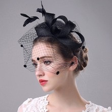 Häät hattu naisille kaunis fascinator mesh hattu nauhat höyhenet erityinen juhlahattu