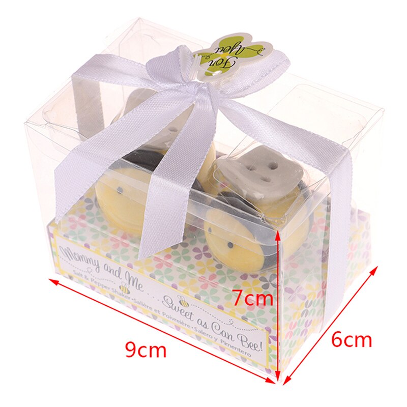 2PCS Love Bird Salt Pepper Shaker Pots Flying Bee Tableware Pepper Box Cruet Caster Seasoning Souvenirs Decor