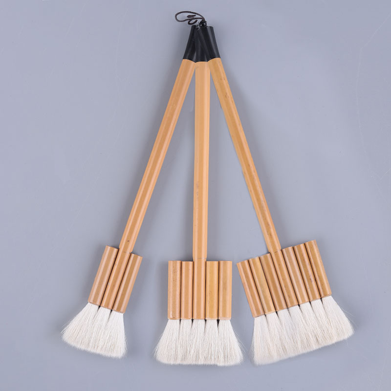 Pittura cinese Spazzola di Lana Disegno Ad Acquerello Pennello A Testa Piatta Acquerello Fila Spazzola Sfondo Parete Della Pittura A Olio Pennello