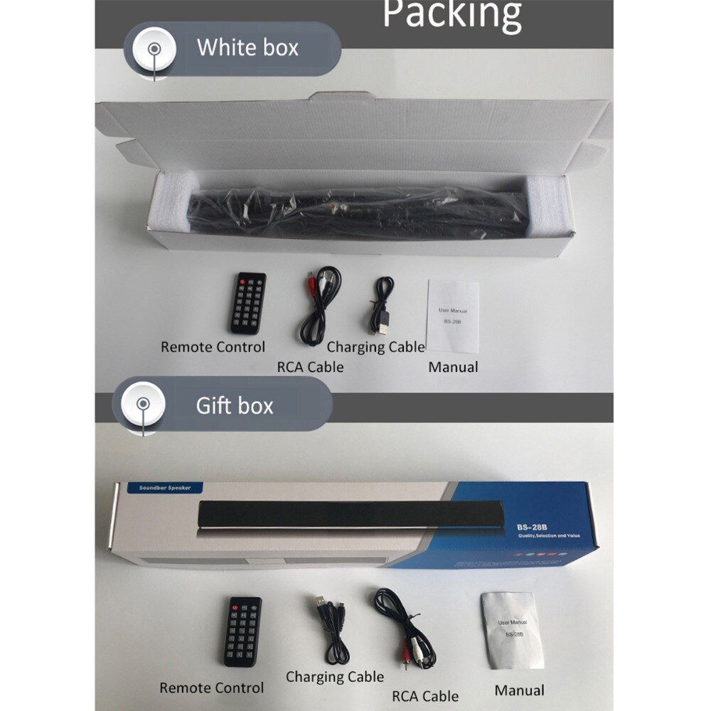 SOONHUA Wireless Bluetooth Speaker DSP Stereo Sound Processor Home Theater Soundbar RCA Line Subwoofer With 3.5mm Audio Input