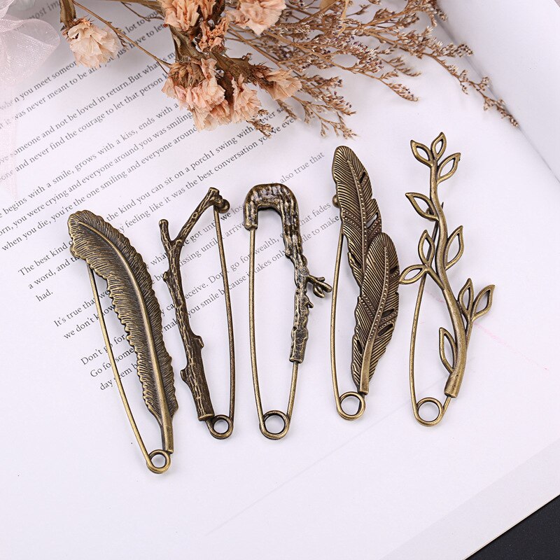 retro-broschen mit zweig- und blättermotiven, mattierte anstecknadeln, Jahrgang-Strickjacke-Clips für damen, schalschnallen, anstecknadeln für herrenanzüge, taschen- und hutaccessoires