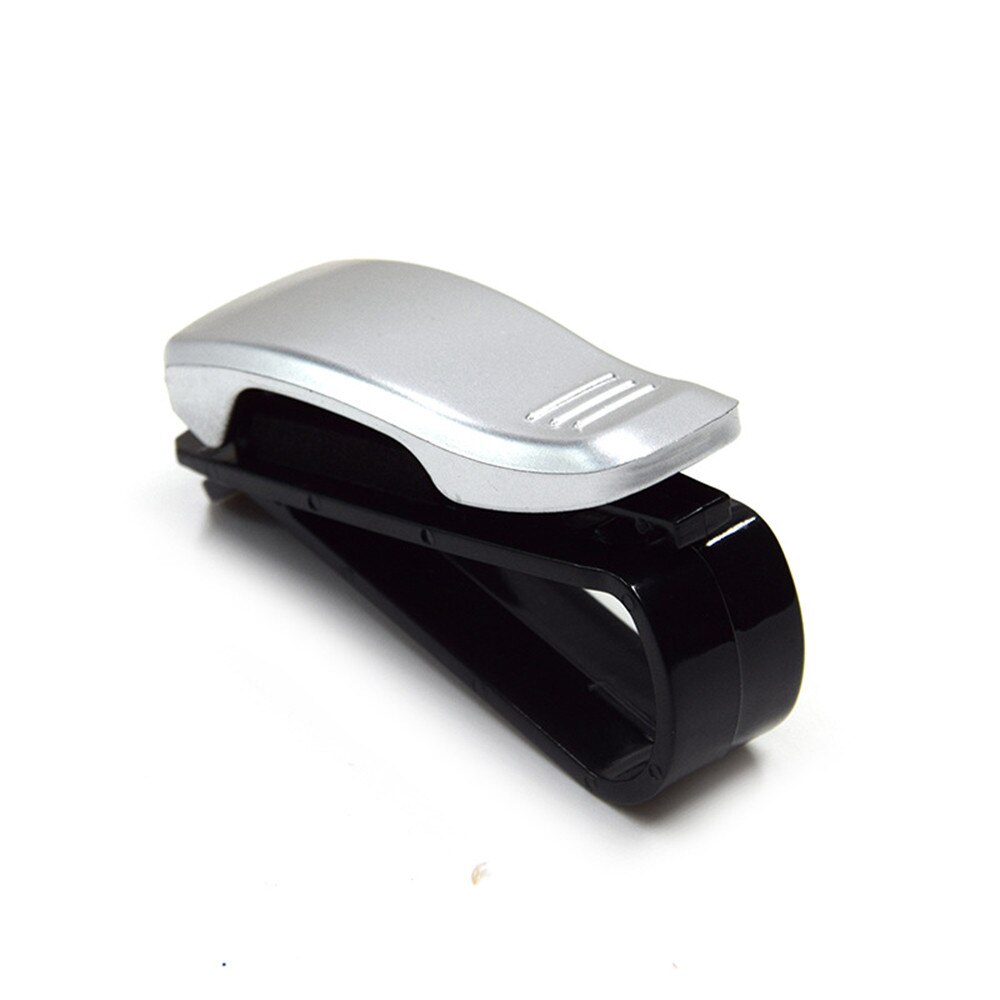 Parasol para coche con estilo, Clip para gafas de sol, Clip para tarjetas de recibos, Clip de almacenamiento, tenazas para guardar en el coche, Clip para gafas de sol ajustadas: Plata