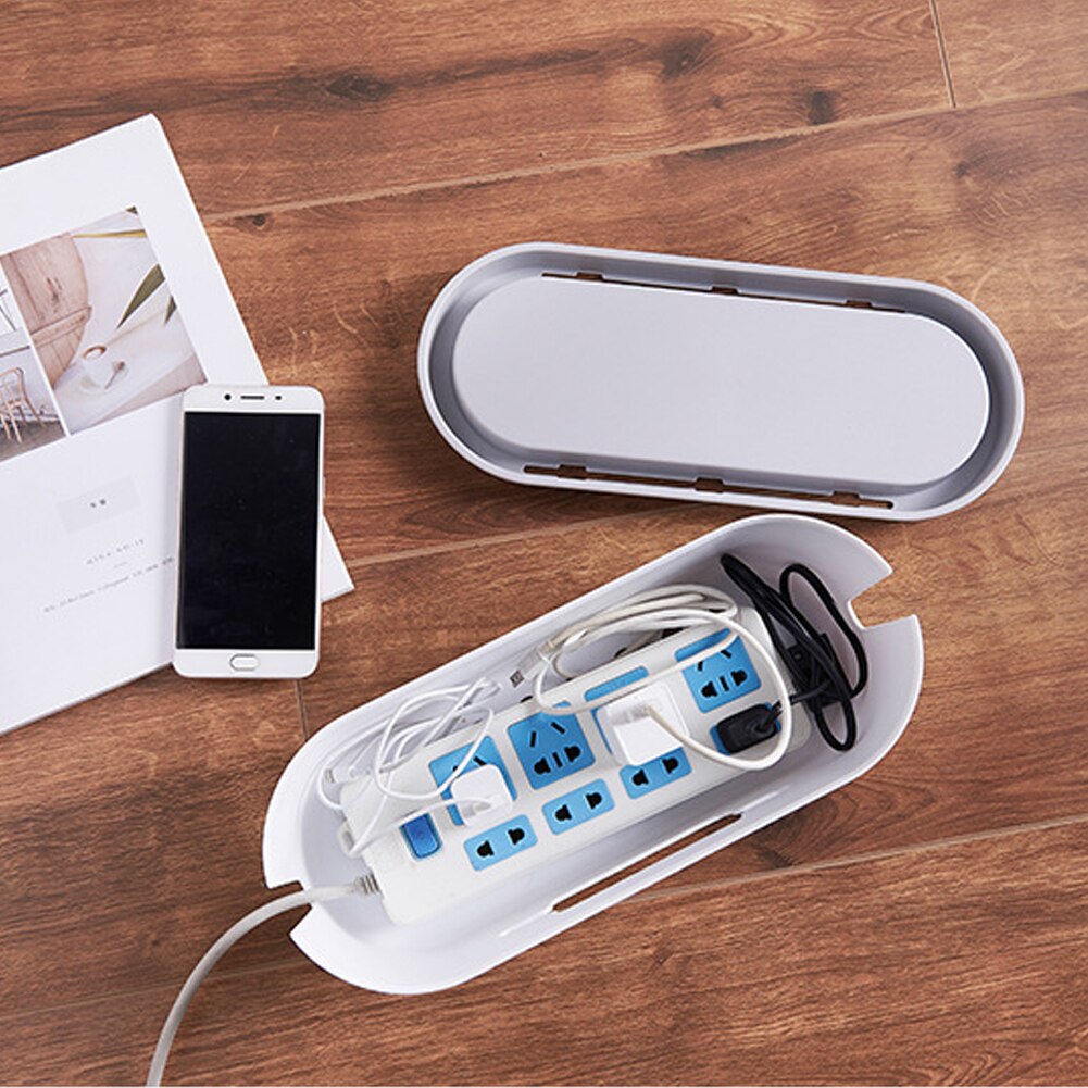 Power Socket Plug-In Board Plug-In Storage Box Wire Wireless Finishing Box With Mobile Phone Tablet Holder Stand