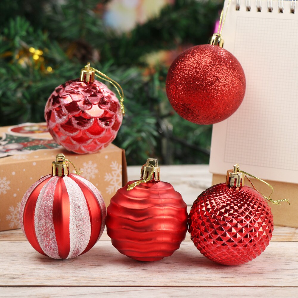Plastic Ball Bauble Pendant Xmas Hanging DIY Home Christmas Tree Decoration Party Supplies 2021New