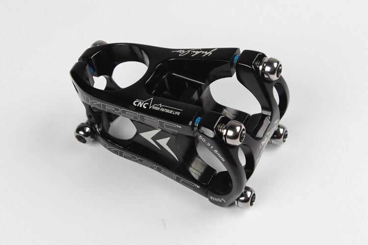 KRSEC MTB Mountainbike Stem CNC Radfahren Lenker Fahrrad Vorbauten Kreuz Land Rennrad Zubehör 31.8*28.6*50mm: Black