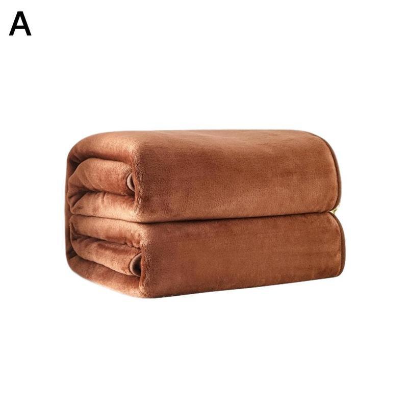 Couleur unie hiver floue flanelle couverture moelleux couvre-lit en peluche couvertures doux bleu couverture canapé corail pour lits polaire Bl S5V5: A