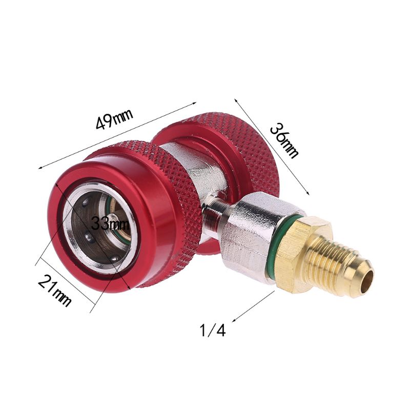 2Pcs R134A H / L Adapters Quick Coupling Air Conditioner Coolant Adjustable