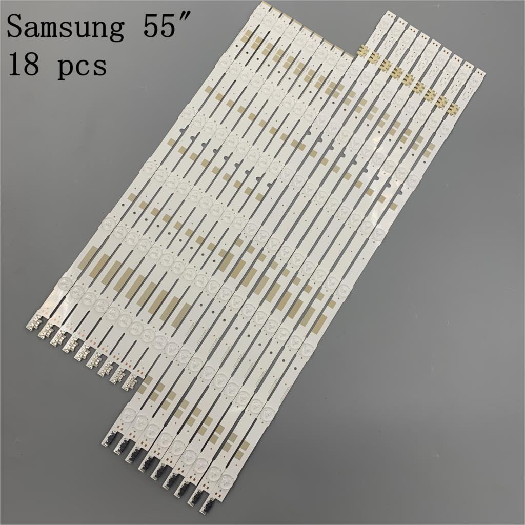Led bakgrundsbelysningsremsa 14 lampa för samsung 55 &quot; tv  ua55 js 7200 ue55 ju 6872 ue55 ju 6872u ue55 ju 6850 un55 js 7250 ue55 ju 6800 bn96-38481a
