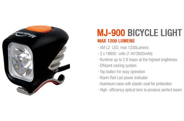 Magicshine  mj900 1200 lumen led cykellampe inklusive batteri