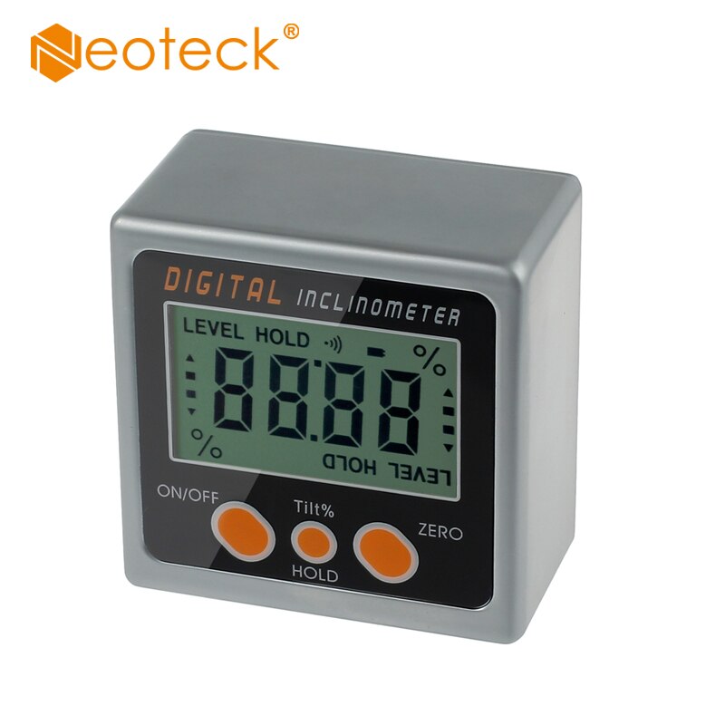 Neoteck Digital Angle Gauge Protractor Inclinometer Mini Bevel Box Magnets 0.05 Degree Resolution IP54 Inclinometer Bevel Box