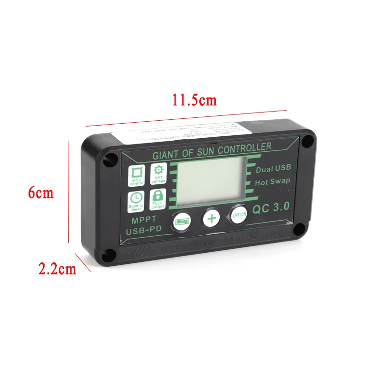 Controlador MPPT de carga Solar 100A 80A 60A 30A 10A, regulador de carga de Panel Solar de 12V/24V/50V con USB Dual con pantalla automática