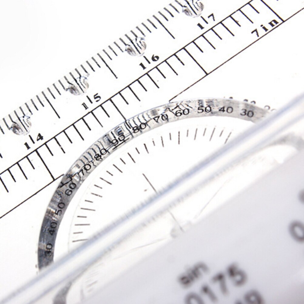 Multi-purpose Plastic parallel Rolling rulers universal foot chiban angle ruler balancing scale drawing measurement tool