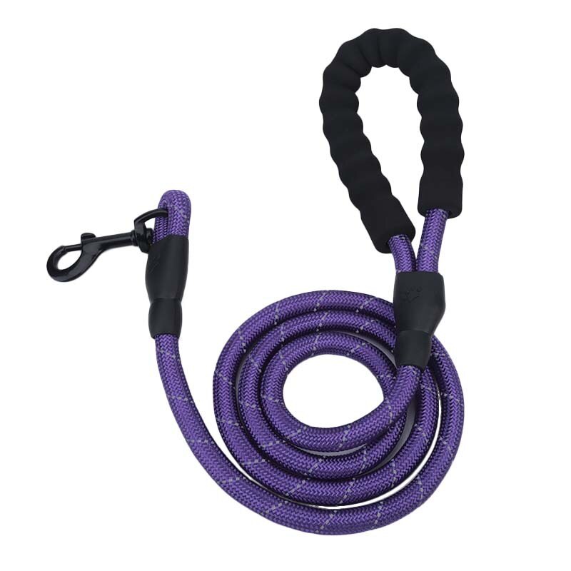 70Kg Pet Hondenlijn Rope Nylon Zinklegering Verstelbare Training Lead Pet Hondenlijn Strap Touw Tractie Hond harnas Kraag Lood: purple