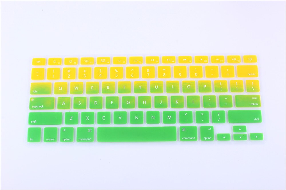 10 Colors Candy Gradation Colors Silicone Keyboard Cover Sticker for MacBook Air Pro Retina 13 15 17 Protector Sticker Film