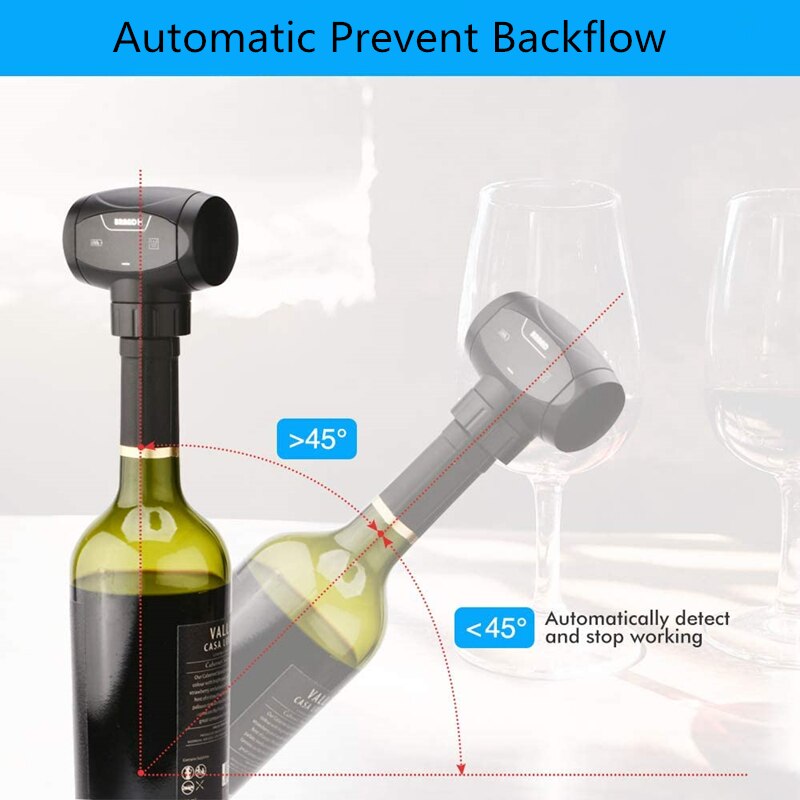2/4PCS Electric Automatic Vacuum Wine Stopper with Dispenser Battery Powered LED Red Wine Air Pumping Vaccum Stopper Bar Tools