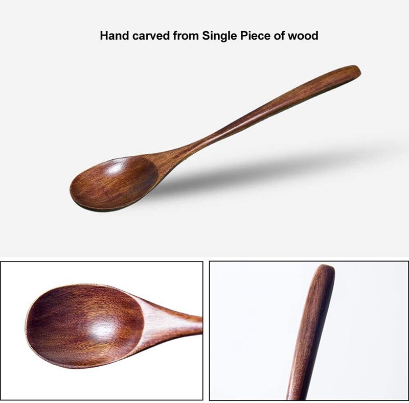 -15 Pcs Wooden Spoon Fork Knife Cutlery Set Wooden Dinner Utensil Set Kitchen Wooden Flatware Tableware Cutlery Set