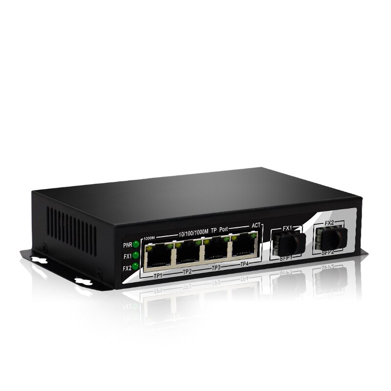 2 Sfp Fiber Optische Poort 4 RJ45 Tp Poorten 6 Poorten 10/100/1000Mbps Sc Gigabit Switch ftth Gpon Terminal