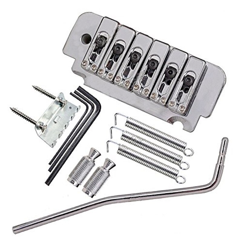 6-String Saddle Tremolo Bridge for Electric Guitar Heavy Duty Thick Base: Default Title