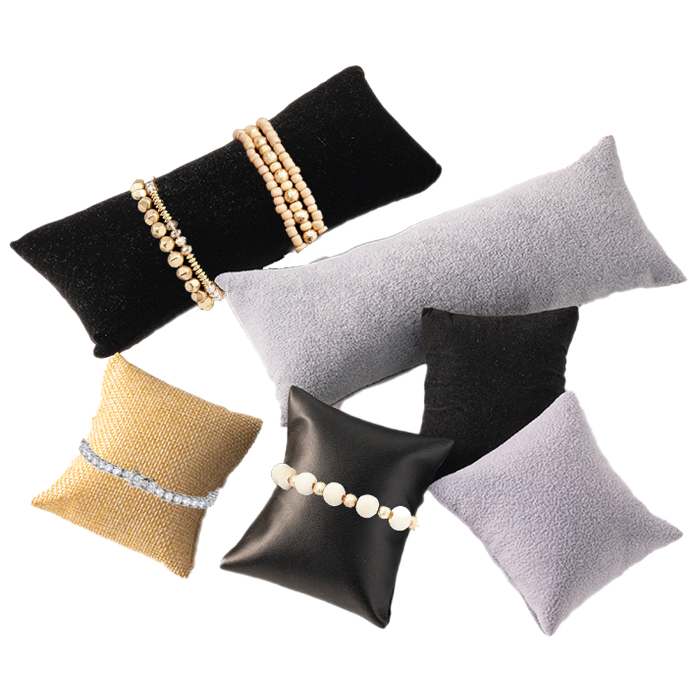 Zwart fluwelen linnen armband horloge kussen kussen houder voor armbanden accessoires sieraden display kleine bedrijven boetiek