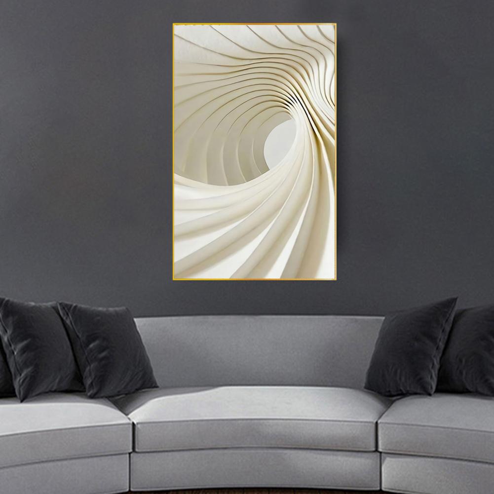 Long Lasting Rectangle Abstract Golden Line Wall Poster Ornament for Office