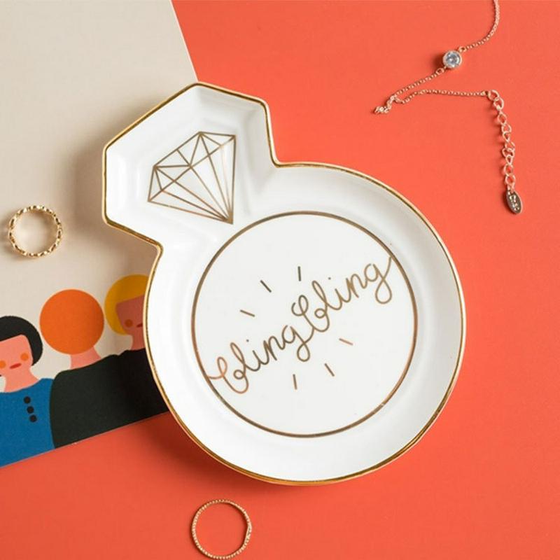 Nordic Stijl Sieraden Ketting Gerechten Keramische Snack Snoep Opslag Trays Thuis Bruiloft Decoratie Platen Ambachten Fotografie Props: 6