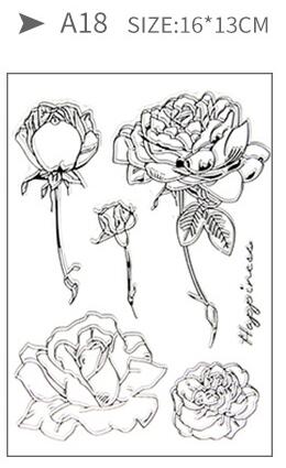 1pc genomskinlig stämpel silikon sigill scrapbooking fotoalbum papperskort gör-det-själv hantverk album dagbok verktyg: A18