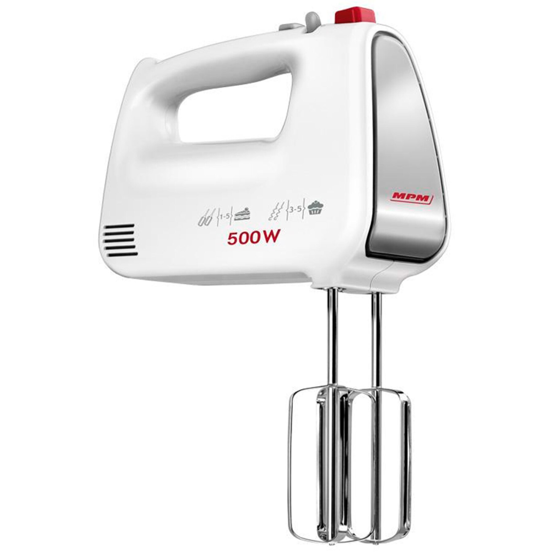 MPM MMR-19 kneten Stange Rührgerät spezielle gebäck maschine 5 geschwindigkeit + Turbo, zubehör edelstahl 500W Weiß