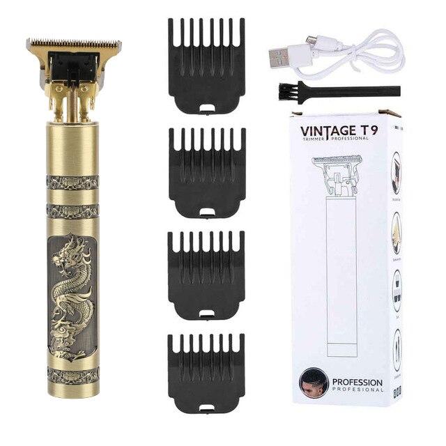 Barber Hair Clipper Rechargeable Electric T-Outliner Finish Cutting Machine Beard Trimmer Shaver Cordless USB: long