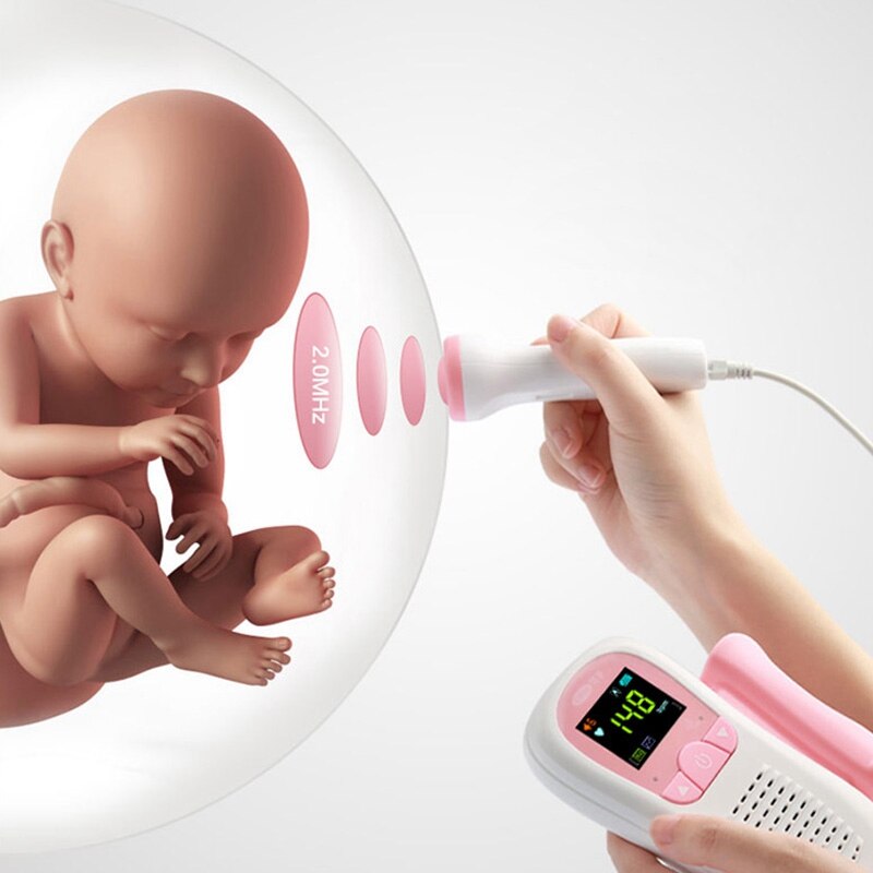 Handheld Foetale Doppler Prenatale Baby Heartbeat Monitor Hartslag Detector Huishoudelijke Sonar Doppler Zwangere Vrouwen