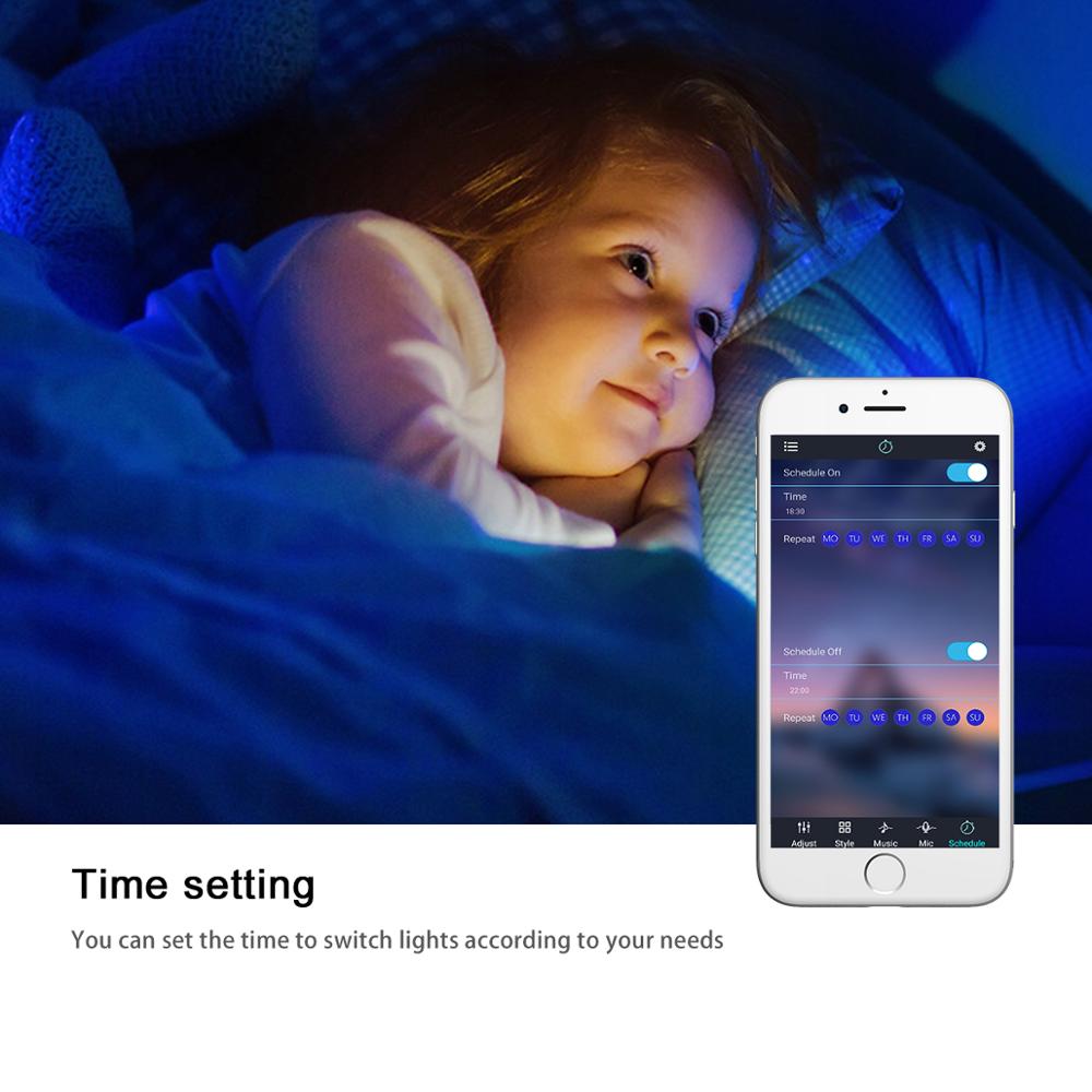 USB Bluetooth lamp 5050 LED Neon Sign Neon light Ribbon Strip Music Sync Control TV Desktop Backlight Decoration For Rooms Home