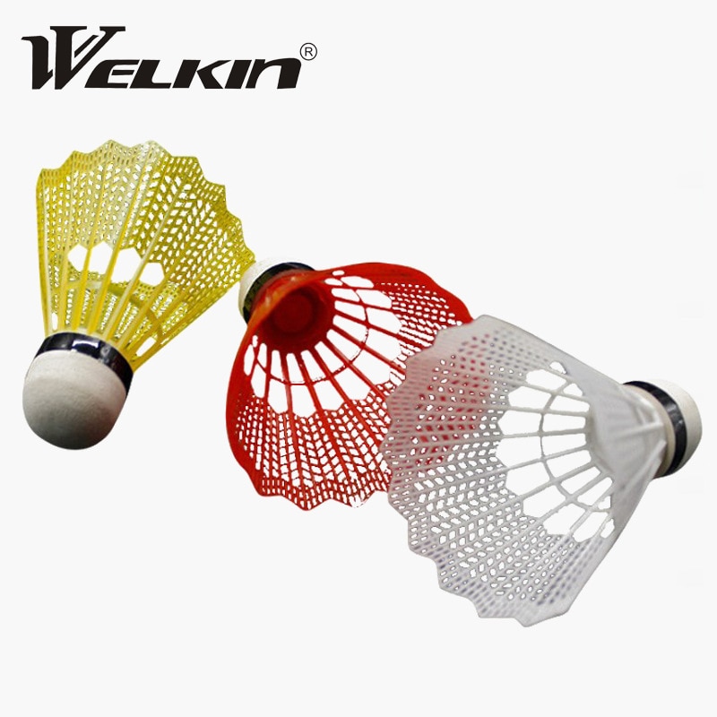 1 st plast badmintonbollar sport träning träning fjäderboll färg badminton boll gym sport tillbehör lek fjäderboll