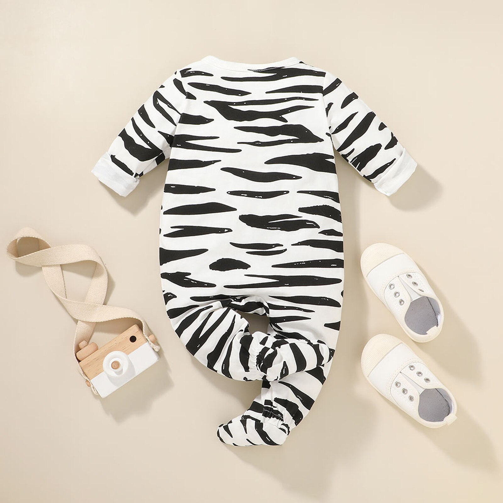 Binfant Aby Meisjes Jongens Footed Pyjama, Leuke Dier Patroon Lange Snap-Up Footies Jumpsuits Lente Herfst Outfits
