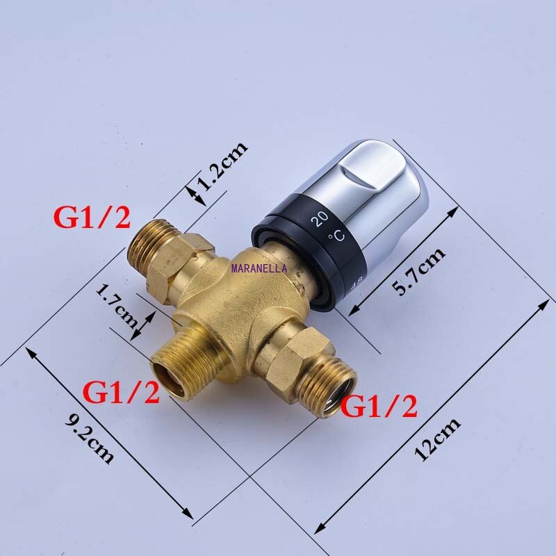 Brass Thermostatic Mixing Valve Constant Water Temperature Shower Faucet Valve Thermostat Bathroom Kitchen Tap Valve