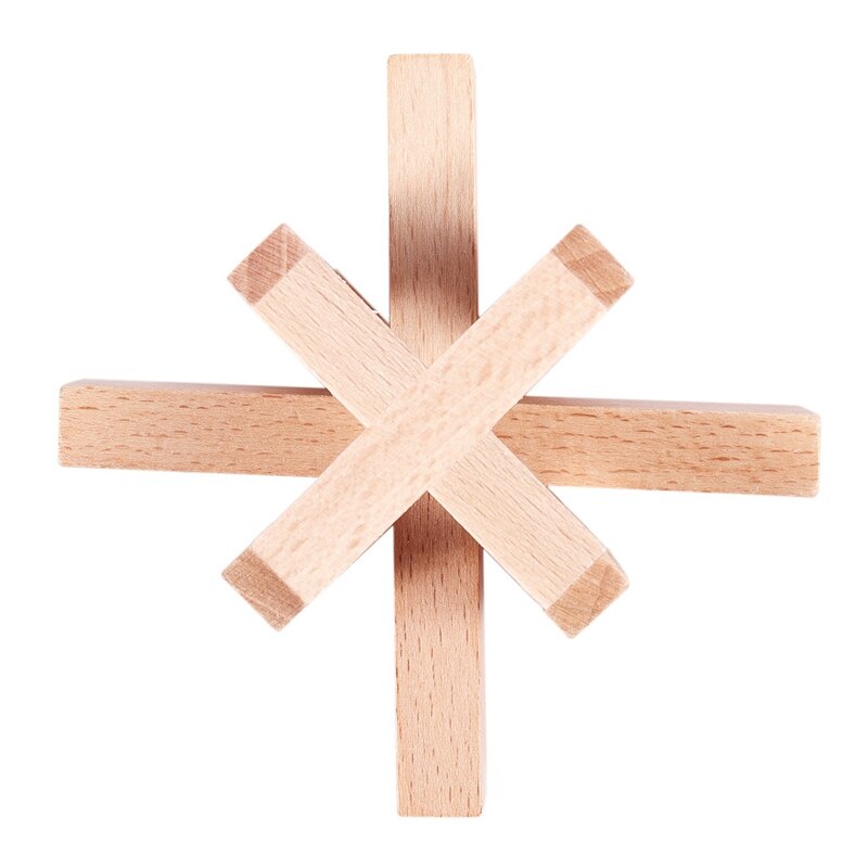 2pcs Wooden The Perplexing x In A Box Logic Puzzle Burr Puzzles Brain Teaser lectual Toy - Siege Lock & cage