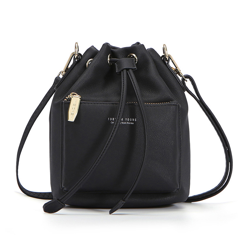 WEICHEN Sac à bandoulière seau femmes cordon Sac à bandoulière femme sacs de messager dames en cuir synthétique Sac à main Sac