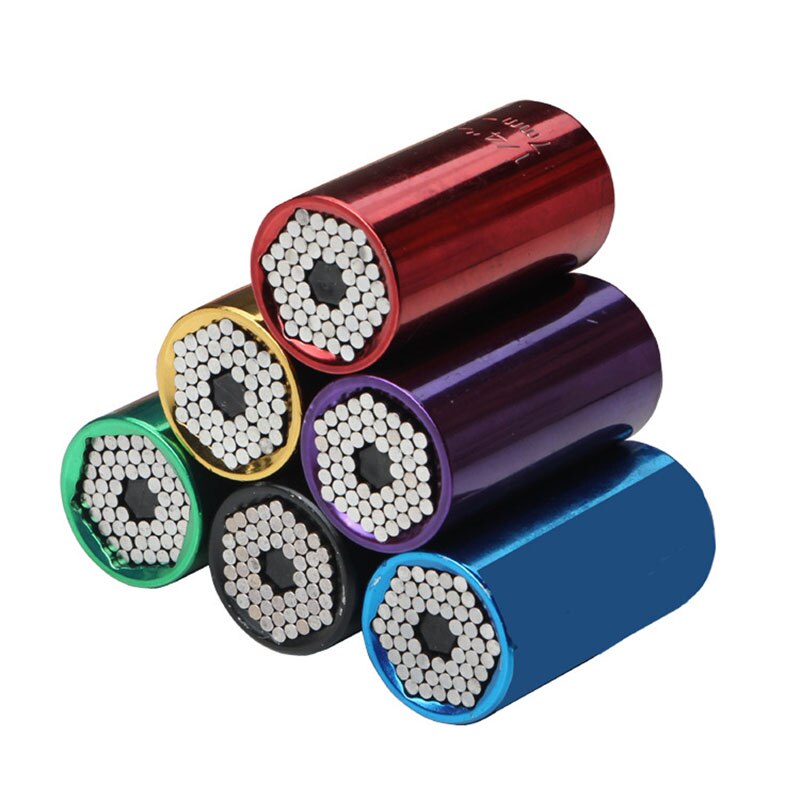 2 Pcs/Set Magic Spanner Grip Multi Function Universal Ratchet Socket 7-19mm Power Drill Adapter Car Hand Tools Repair Kit