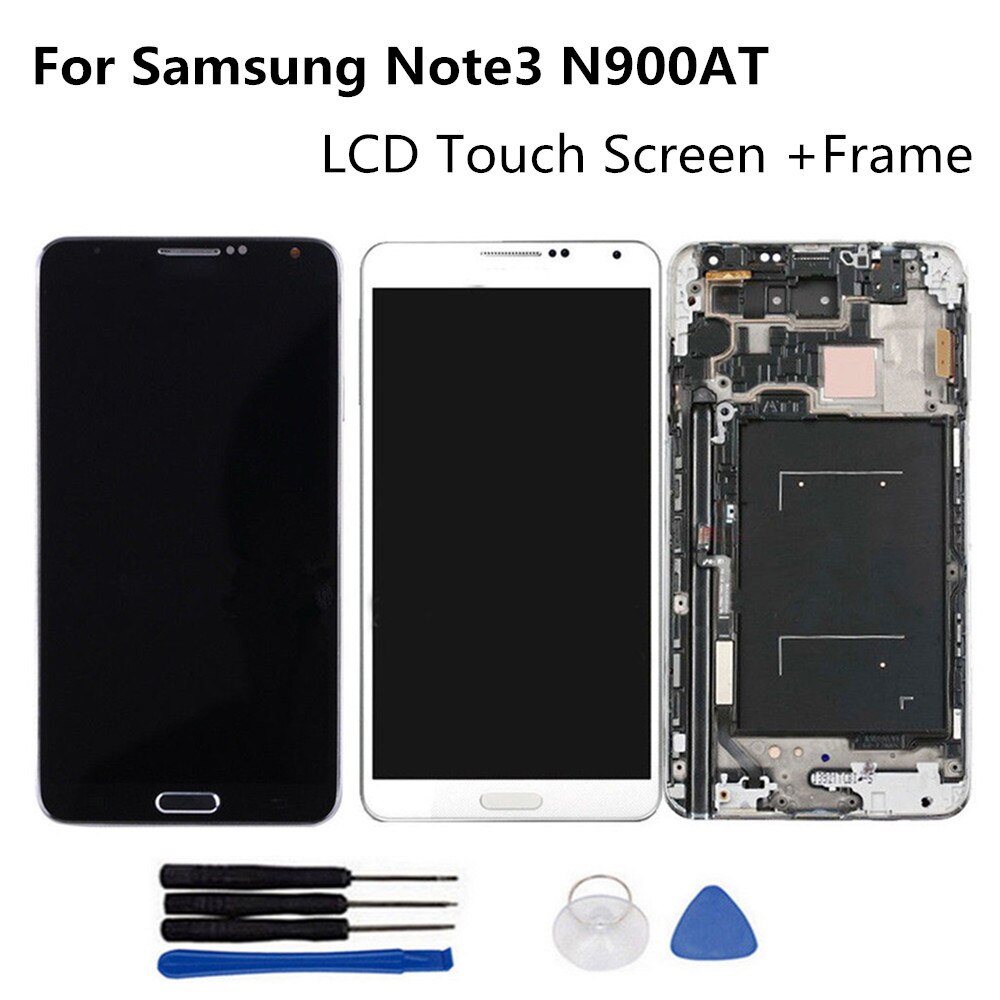 100%  testet lcd-skærm til samsung galaxy note 3 att  n900a n900t lcd-skærm berøringsskærm digitaliseringsenhed lcd-udskiftning