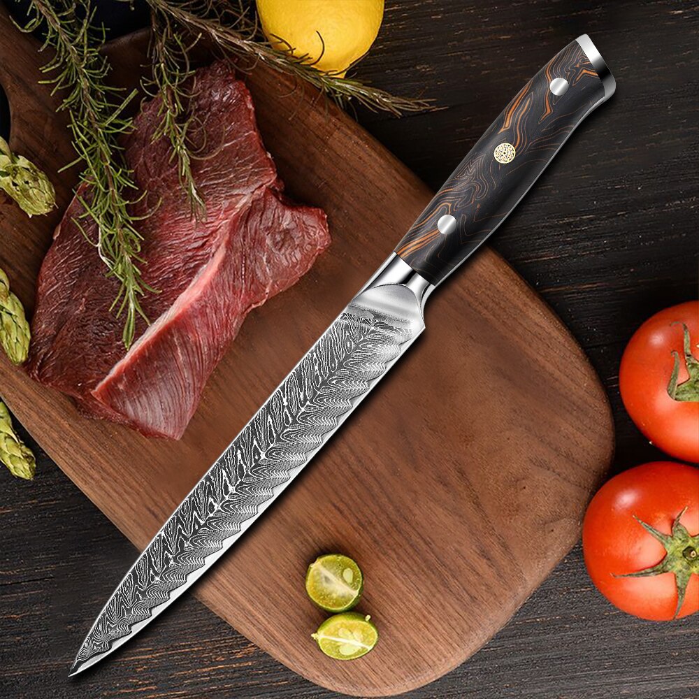 8" Inches Cleaver Knife 67 Layers Damascus Stainless Steel Kitchen Knife Meat Chef Knives Best G10 Handle