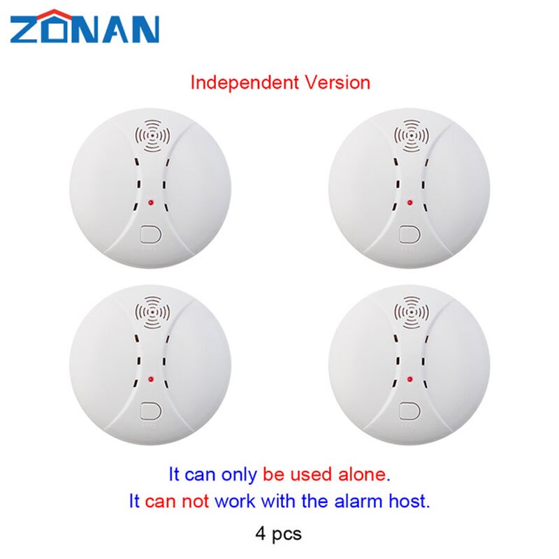 433mhz Wireless Smoke Detector Sensor Fire Alarm Home Security System Firefighters WiFi Independent Smoke Alarm Fire Protection: DL-S10-4PCS
