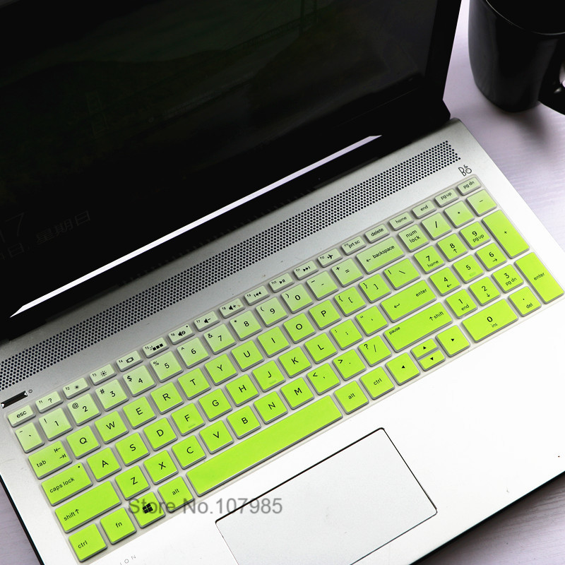 15 15.6 inch Laptop Keyboard Cover Protector for HP Envy x360 BP BQ CH CN CS Series with AMD Ryzen 5 2500U 2700U 15-bq101na: Gradualgreen