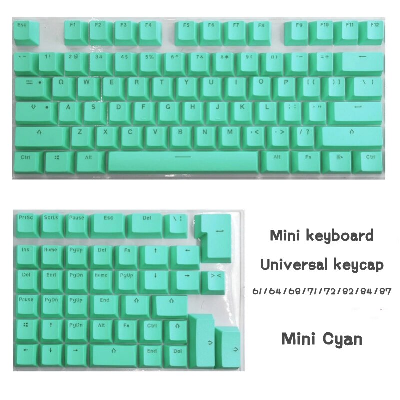 Eagiacme PBT Tastenkappen Für Mini Mechanische Tastatur Anzug Für 61/64/68/71/82/84 Layout Tastatur Mit Transparent RGB Buchstaben