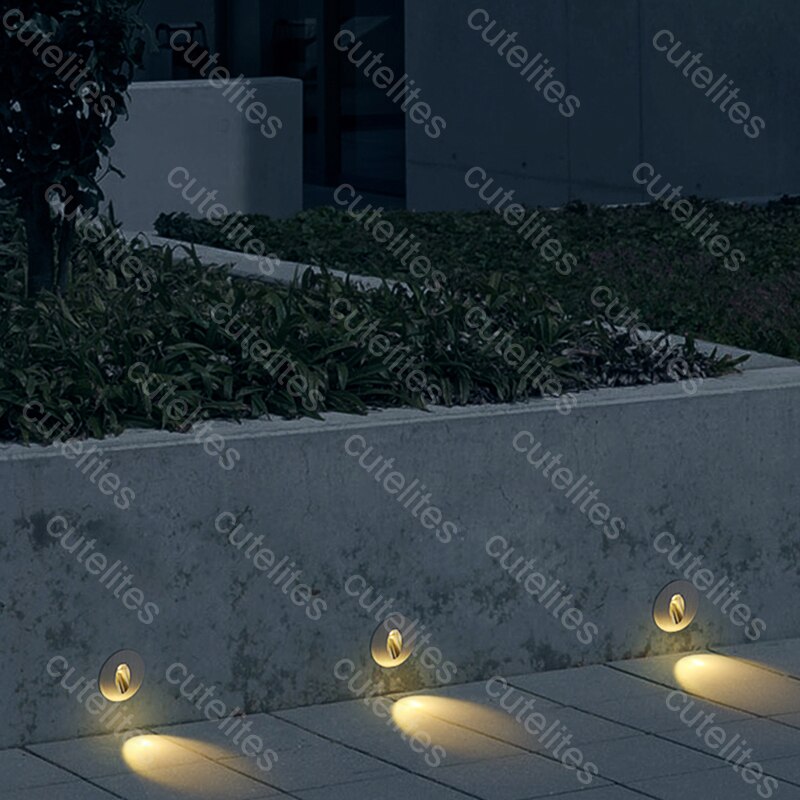 Verzonken Led Trap Licht Ronde Vierkante 1 w/3 w muur hoek lamp In Stap Lamp voor Betonnen muur stairway Night Lights AC85-265V