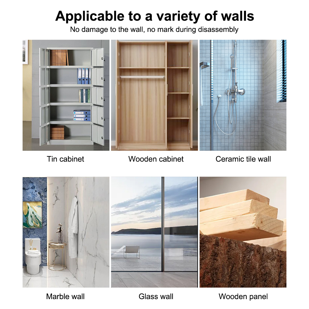 Itseliimautuvat hyllyn tukitapit muovikaappi kaappi hyllytuki klipsi rei'itysvapaa seinäripustin tarra keittiön kylpyhuoneeseen