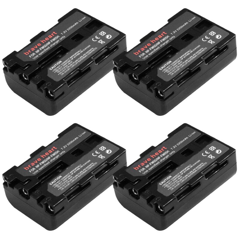 4x NP-FM50 NP FM50 baterie NP-FM50 NP FM50h aparat bateria + LCD ładowarka z podwójnym portem USB dla Sony NP-FM51 NP-QM50 NP-FM30 NP-FM55H: 4bateria