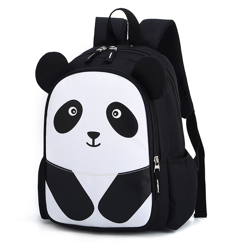 Kinderschoolrugzakken cartoon dinosaurus rugzak kinderen schouderrugzakken tas mochilas infantil: Panda -wit