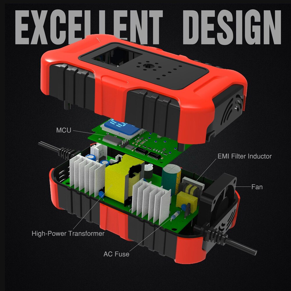 Car Battery Chargers 12V/10A 24V/5A Full Automatic Battery Chargers Maintainer Battery Desulfator for Car Motorcycle RV Boats