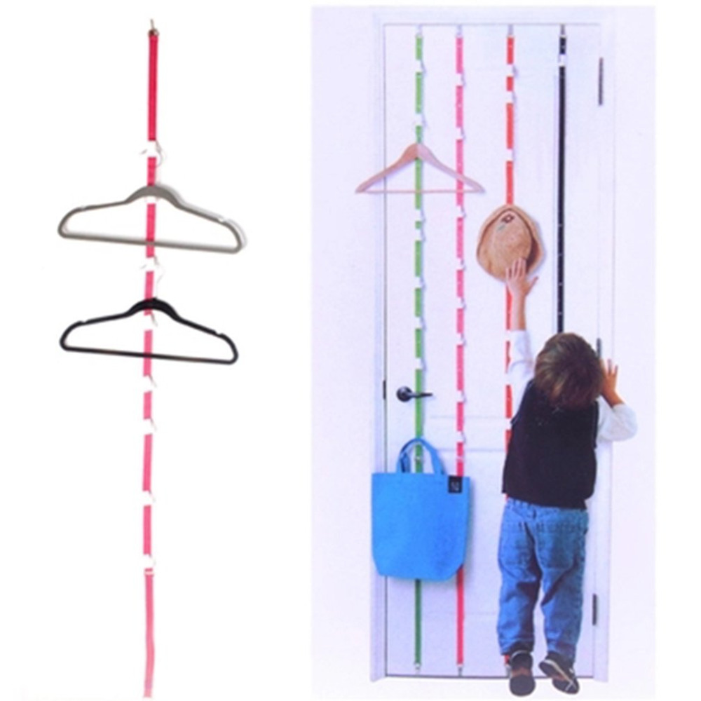Adjustable Hook Rack with garment cap After door hang rope adjustable multi-purpose back door hook Hanger Hanging Coat